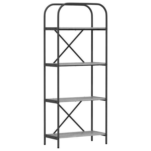 vidaXL Knihovna &Scaron;ed&aacute; Sonoma 60 x 30 x 146 cm Kompozitn&iacute; dřevo