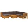 vidaXL Venkovn&iacute; pohovkov&aacute; souprava 9 Kus Hněd&aacute; Masivn&iacute; ak&aacute;tov&eacute; dřevo
