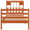 vidaXL Postel s knihovnou bez matrace hnědá 100x200 cm masiv borovice