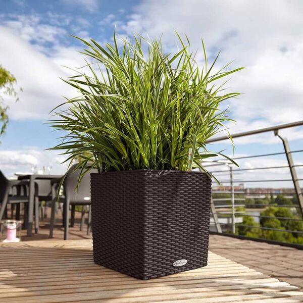 LECHUZA Květin&aacute;č CUBE Cottage 30 ALL-IN-ONE moka