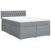 vidaXL Box spring postel s matrac&iacute; světle &scaron;ed&aacute; 160 x 200 cm textil