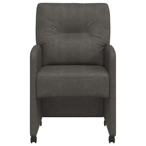 vidaXL J&iacute;deln&iacute; židle na kolečk&aacute;ch s koly 2 pcs Čern&aacute; 57 x 67 x 95 cm