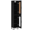 vidaXL Skř&iacute;ň highboard čern&aacute; 34,5 x 34 x 180 cm kompozitn&iacute; dřevo
