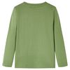 Dětské tričko s dlouhým rukávem světle khaki 116