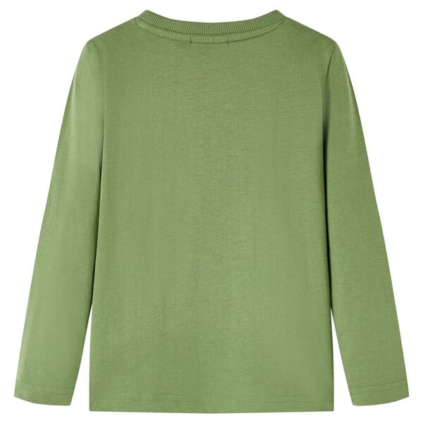 Dětské tričko s dlouhým rukávem světle khaki 116