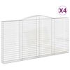 vidaXL Klenut&eacute; gabionov&eacute; ko&scaron;e 4 ks 400x30x200/220cm pozinkovan&eacute; železo
