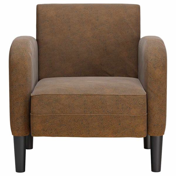 vidaXL Rozkládací křeslo s područkami hnědé 54 cm umělá kůže