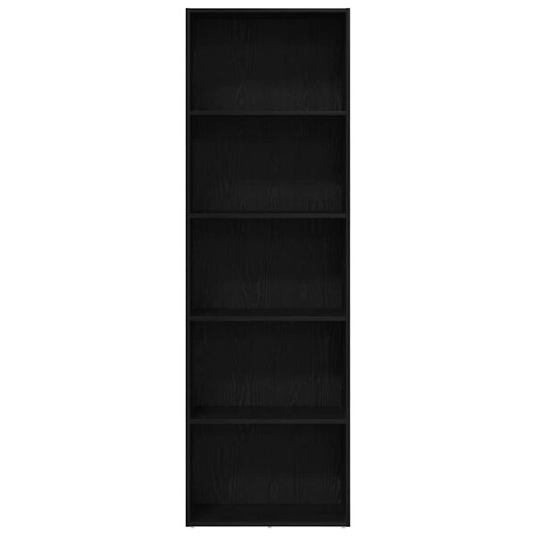 vidaXL Knihovna Čern&yacute; dub 60x30x189 cm Dřevěn&aacute; konstrukce