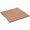 vidaXL Dlažba na terasu 11 pcs Teak 30 x 30 cm Dřevoplast