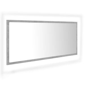 vidaXL LED koupelnov&eacute; zrcadlo betonově &scaron;ed&eacute; 100 x 8,5 x 37 cm akrylov&eacute;