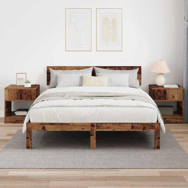 vidaXL Odkl&aacute;dac&iacute; stolek 2 pcs Star&eacute; dřevo 40,5 x 40 x 45 cm