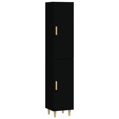 vidaXL Skříň highboard černá 34,5 x 34 x 180 cm kompozitní dřevo