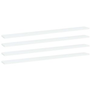 vidaXL Př&iacute;davn&eacute; police 4 ks b&iacute;l&eacute; 100 x 10 x 1,5 cm dřevotř&iacute;ska