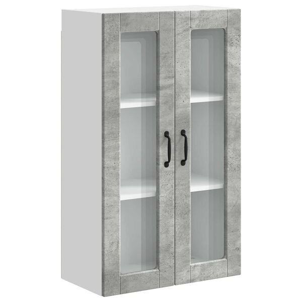 vidaXL Kuchyňsk&aacute; skř&iacute;ň Betonově &scaron;ed&aacute; 60 x 31 x 100 cm kompozitn&iacute; dřevo