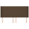 vidaXL Čelo postele typu u&scaron;&aacute;k tmavě hněd&eacute; 183x16x118/128 cm textil