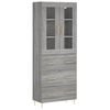 vidaXL Skř&iacute;ň highboard &scaron;ed&aacute; sonoma 69,5 x 34 x 180 cm kompozitn&iacute; dřevo