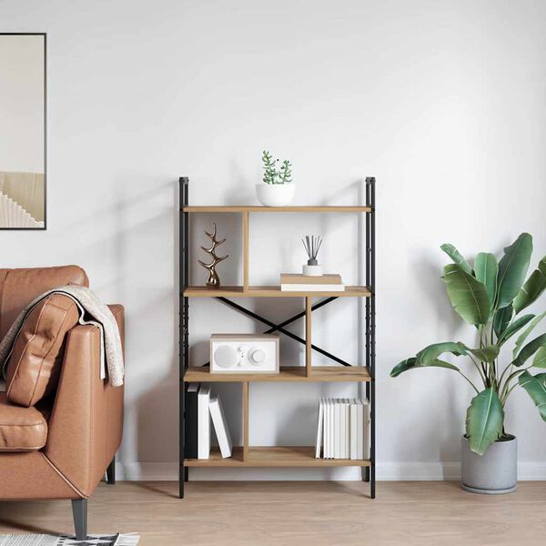 vidaXL Knihovna Artisanov&yacute; dub 75 x 30 x 123,5 cm kompozitn&iacute; dřevo