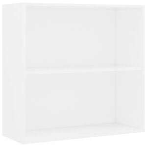 vidaXL Knihovna b&iacute;l&aacute; 80x30x76,5 cm kompozitn&iacute; dřevo