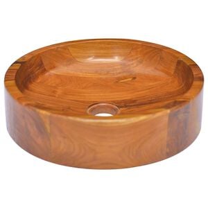 vidaXL Umyvadlo masivn&iacute; teak &Phi;40 x 10 cm