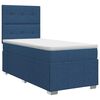 vidaXL Postel boxspring s matrac&iacute; s čelo Modr&aacute; 100 x 200 cm Textil