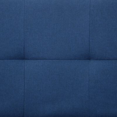 vidaXL Rozkládací pohovka se dvěma polštáři modrá polyester