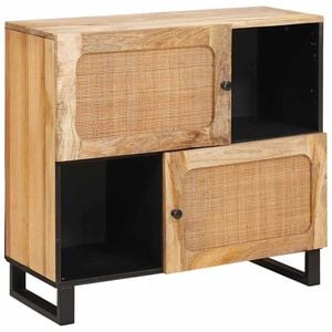 vidaXL Serv&iacute;rovac&iacute; skř&iacute;ň Hněd&aacute; 80 x 33 x 75 cm Masivn&iacute; mangov&eacute; dřevo