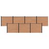 vidaXL Plotov&yacute; panel 7 ks 1188 x 146 cm WPC a hlin&iacute;k Hněd&aacute;