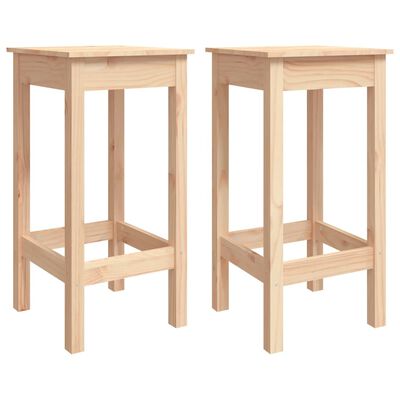 vidaXL Barové židle 2 ks 40 x 40 x 78 cm masivní borové dřevo