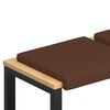 vidaXL Pol&scaron;t&aacute;ř na lavici 2 pcs Uměl&aacute; kůže Hněd&aacute; Hloubka 35 cm