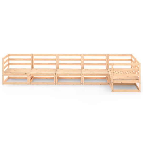 vidaXL 6d&iacute;ln&aacute; zahradn&iacute; sedac&iacute; souprava masivn&iacute; borov&eacute; dřevo