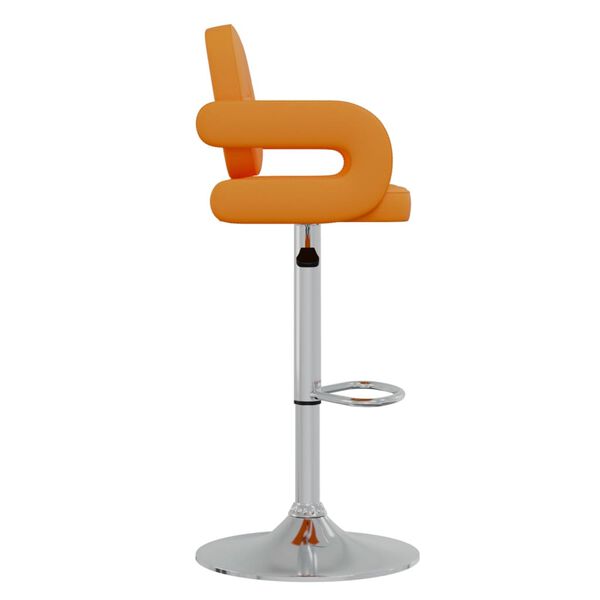 vidaXL Barov&aacute; židle oranžov&aacute; uměl&aacute; kůže