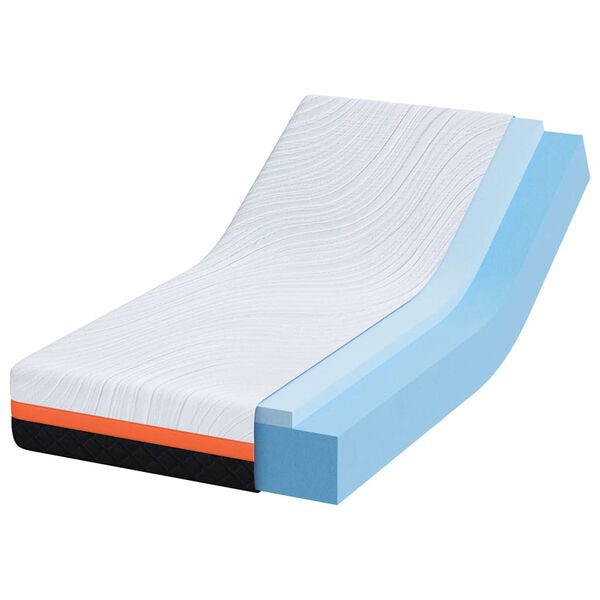 vidaXL Matrace B&iacute;l&aacute; a čern&aacute; 80 x 160 cm Žak&aacute;rov&aacute; tkanina