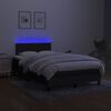 vidaXL Box spring postel s matrac&iacute; a LED čern&aacute; 120x190 cm textil