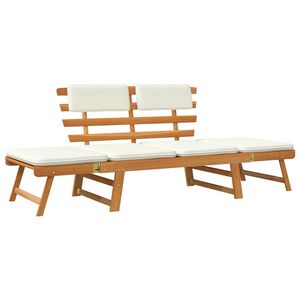 vidaXL Zahradn&iacute; lavice s pol&scaron;t&aacute;řky 2-v-1 190 cm masivn&iacute; ak&aacute;cie