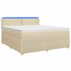 vidaXL Postel boxspring s matrac&iacute; s čelo Kr&eacute;mov&aacute; 160 x 200 cm Textil