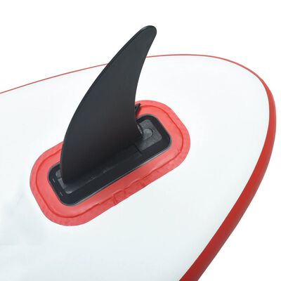 vidaXL Nafukovací Stand Up Paddleboard s plachtou červeno-bílý