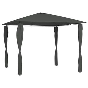 vidaXL Alt&aacute;n s kryt&yacute;mi sloupky 3 x 3 x 2,6 m antracitov&yacute; 160 g/m&sup2;