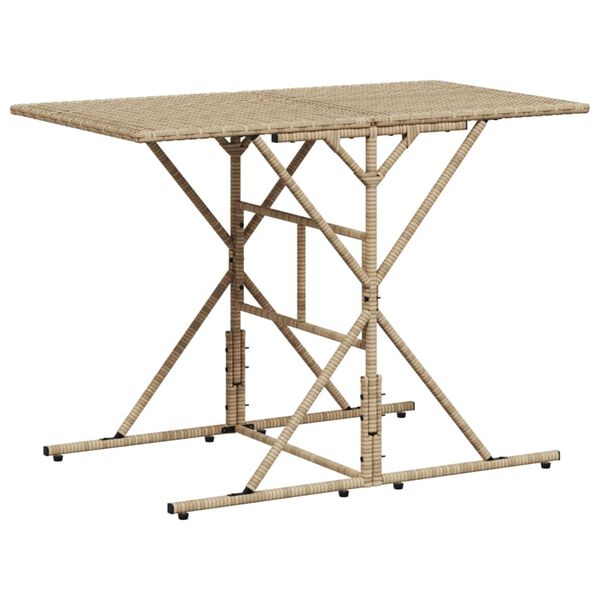 vidaXL 7dílný zahradní jídelní set s poduškami béžový polyratan