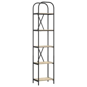 vidaXL Knihovna 5 &uacute;rovn&iacute; 40 x 30 x 183 cm Kompozitn&iacute; dřevo Sonoma dub