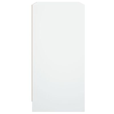 vidaXL Odkládací skříňka se skleněnými dvířky bílá 68 x 37 x 75,5 cm