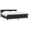 vidaXL Box spring postel s matrac&iacute; čern&aacute; 180x210 cm samet