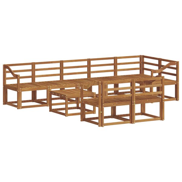 vidaXL Venkovn&iacute; pohovkov&aacute; souprava 9 pcs Př&iacute;rodn&iacute;