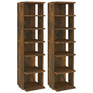 vidaXL Botn&iacute;ky 2 ks kouřov&yacute; dub 27,5x27x102 cm kompozitn&iacute; dřevo