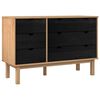 vidaXL Skř&iacute;ň se z&aacute;suvkami se z&aacute;suvkou OTTA Čern&aacute; 111 x 43 x 73,5 cm