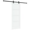 vidaXL Posuvn&eacute; dveře ORKDAL 78 x 202 cm Kompozitn&iacute; dřevo B&iacute;l&aacute; a čern&aacute;
