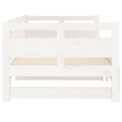 vidaXL Výsuvná postel bílá masivní borovice 2x (80 x 200) cm