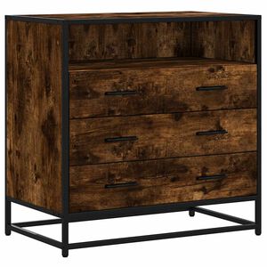 vidaXL Z&aacute;suvkov&aacute; skř&iacute;ňka kouřov&yacute; dub 70x41x70 cm kompozitn&iacute; dřevo
