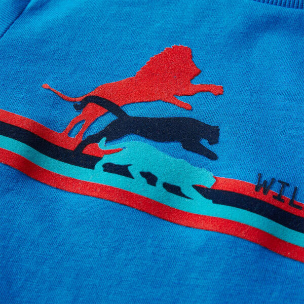 Dětsk&eacute; tričko s dlouh&yacute;m ruk&aacute;vem kobaltově modr&eacute; 116