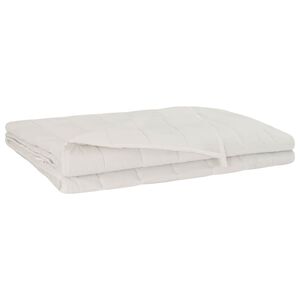 vidaXL Z&aacute;těžov&aacute; deka B&iacute;l&aacute; 122 x 183 cm 5 kg 100% Bavlna 205T