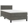 vidaXL Box spring postel s matrac&iacute; tmavě &scaron;ed&aacute; 80 x 200 cm samet